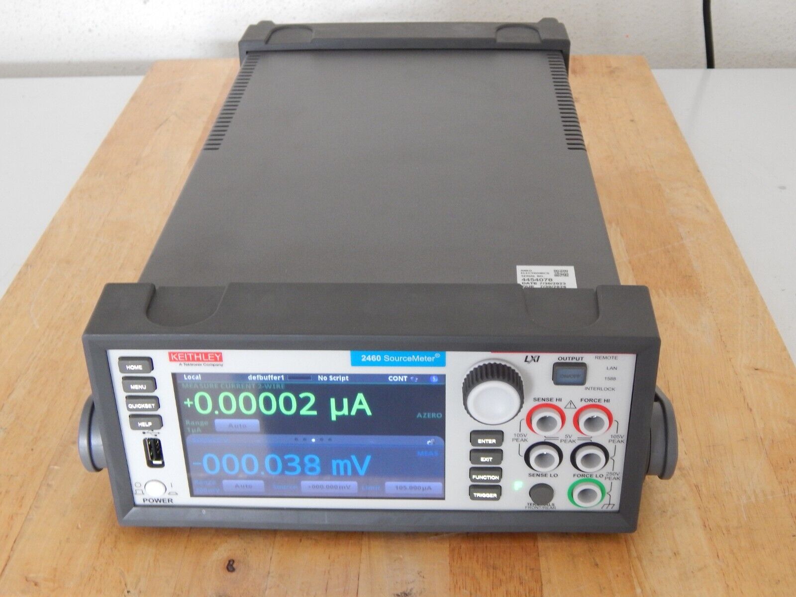 Keithley 2460 High Current Graphical SourceMeter w/NIST cal and data Keithley 2460 High Current Graphical SourceMeter w/NIST cal and data